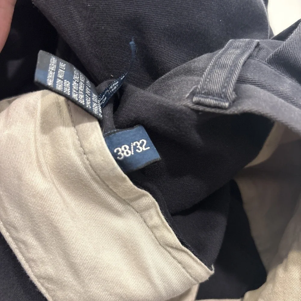 Vintage Polo Ralph Lauren Cotton Andrew Pant Navy Blue Pleated Men's 38x31 Y2K